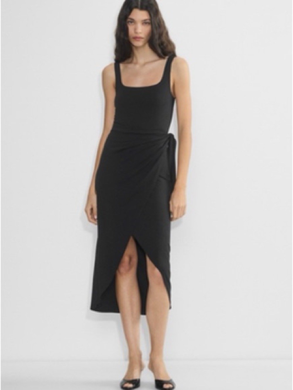 Wilfred SATURN sleeveless MIDI DRESS black